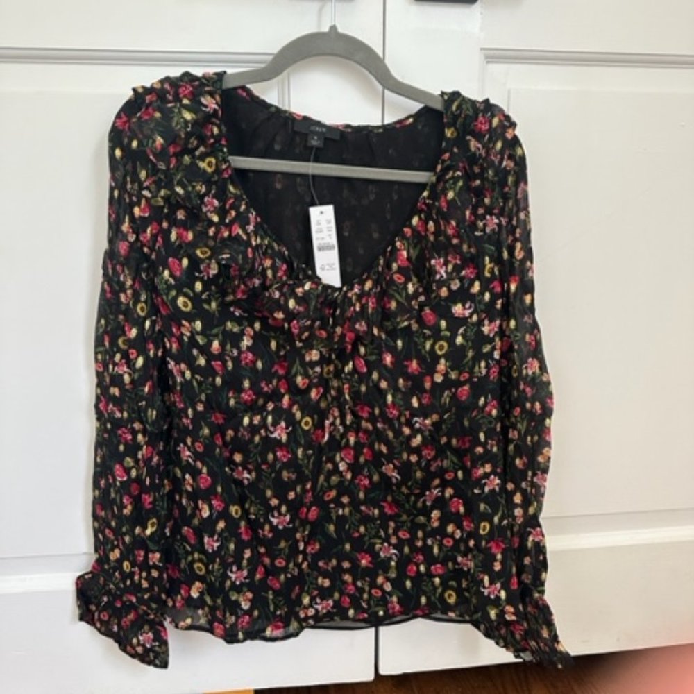 J. Crew Women's Size S Floral Blouse